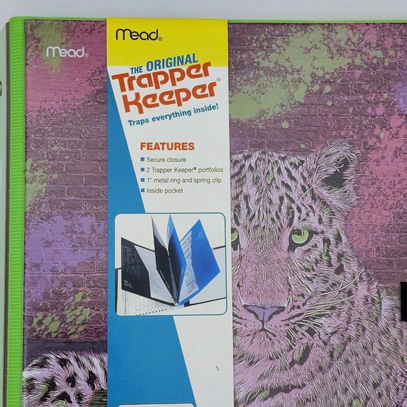 NWT Mead Original Trapper Keeper Binder - 80s 90s Vintage Retro Cheetah Boombox - Picture 5 of 9